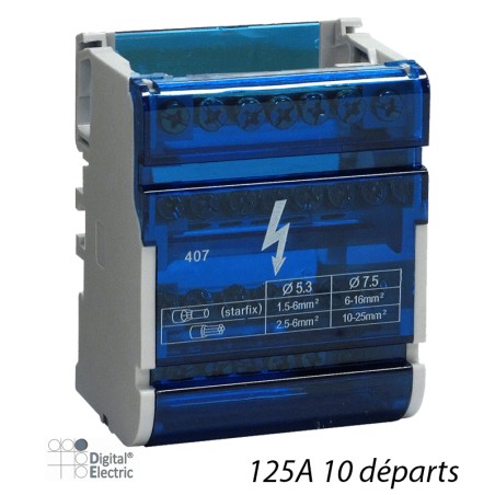 Répartiteur Mono 125A 10 départs