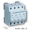 Disjoncteur 4x16A courbe D 6kA