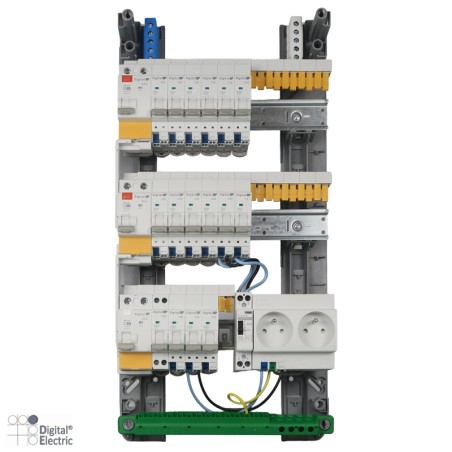 Tableau électrique Pré-câblé 3 rangées