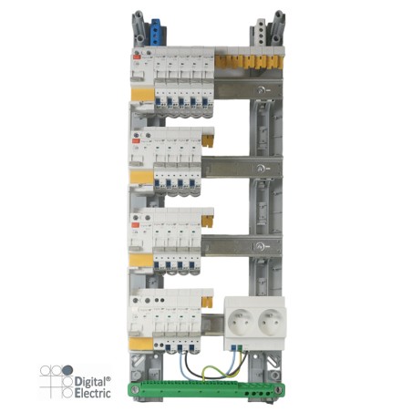 Tableau électrique Pré-câblé 4 rangées