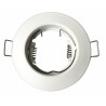 Anneau spot fixe rond 80mm blanc IP20