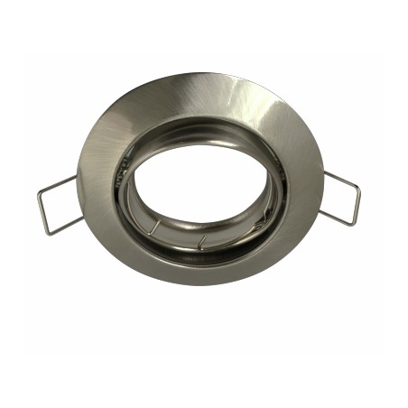 Anneau spot orientable rond 83mm acier brossé