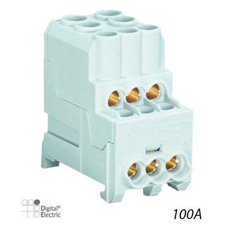 Bloc répartition phase 100A 2x25+6x10