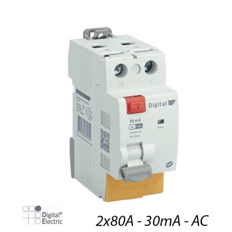 Interrupteur Différentiel 2x80A 30mA Type AC