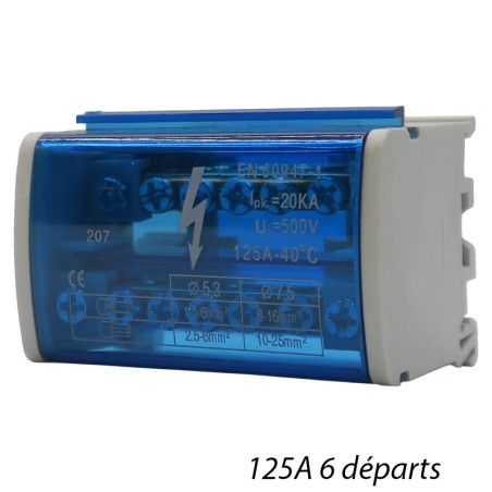 Répartiteur Mono 125A 6 départs
