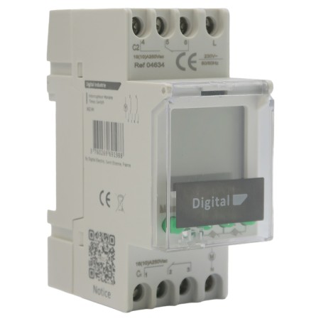 Interrupteur horaire 24h/7J 2 zones