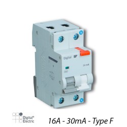 Disjoncteur différentiel 16A 30mA F 6kA - Digital 03116