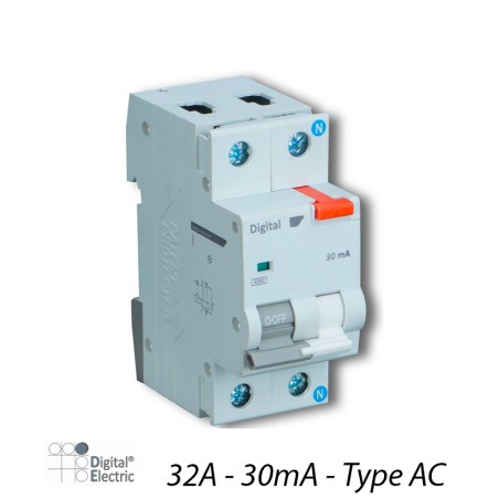 Disjoncteur différentiel 32A 30mA AC 6kA