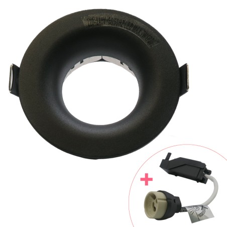 Spot encastré noir Cobalt rond GU10