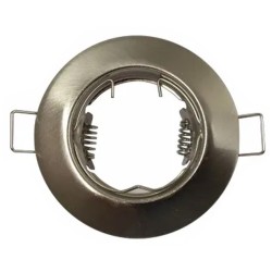 Anneau spot fixe rond 80mm acier brossé IP20 ARLUX 950002