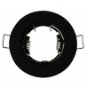 Anneau spot fixe rond 80mm noir IP20