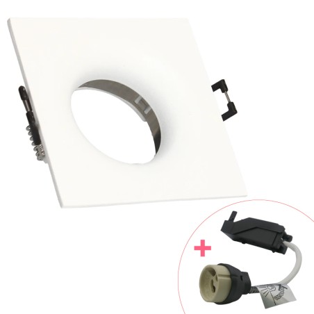 Spot encastré blanc Cobalt carré GU10