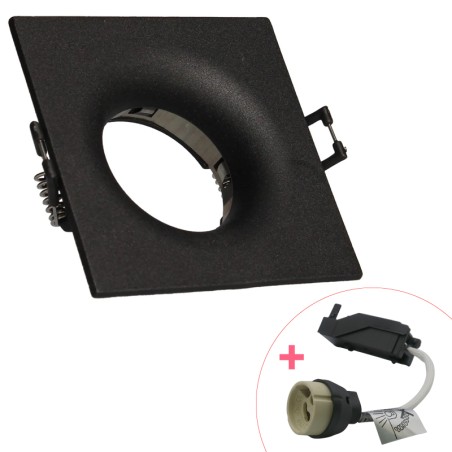 Spot encastré noir Cobalt carré GU10