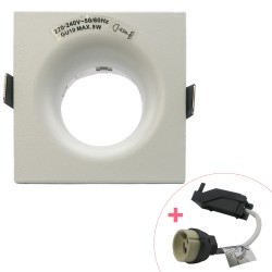 Spot encastré fixe blanc Ser-202 carré GU10 ARLUX 851404