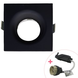 Spot encastré fixe noir Ser-202 carré GU10 ARLUX 851406