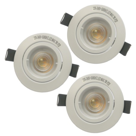 Kit 3 spot orientable Saphyr ampoule 4,5W 3CCT sélectionnable incluse