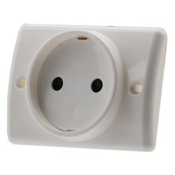 Prise de courant plinthe 2P 16A blanc - LEGRAND 050806