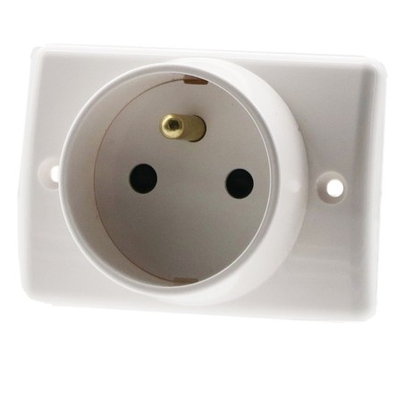 Prise de courant plinthe 2P+T 16A blanc