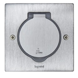 Platine de sol carrée à équiper Inox LEGRAND 089700
