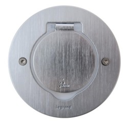 Platine de sol ronde à équiper Inox LEGRAND 089701