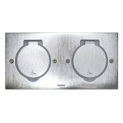 Platine de sol rectangulaire à équiper Inox LEGRAND 089702