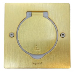 Platine de sol carrée à équiper doré brossé LEGRAND 089710