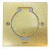 Platine de sol carrée à équiper doré brossé
