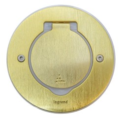 Platine de sol ronde à équiper doré brossé LEGRAND 089711