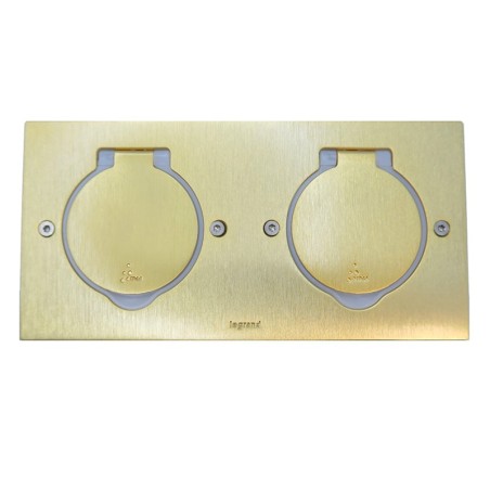 Platine de sol à équiper double doré brossé