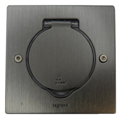 Platine de sol carrée à équiper brun brossé LEGRAND 089750