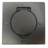 Platine de sol carrée à équiper brun brossé