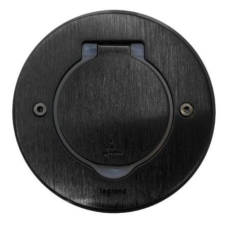 Platine de sol ronde à équiper brun brossé