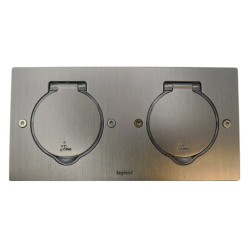 Platine de sol à équiper 2 postes brun brossé LEGRAND 089752