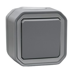 Plexo Interrupteur va-et-vient saillie Gris - 069711L