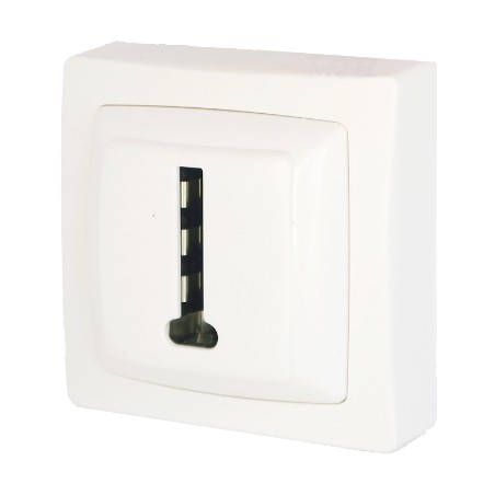 Prise téléphone 8 contact Oteo Saillie Complet Blanc