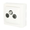 Oteo ASL Prise TV-R-SAT saillie complet Blanc