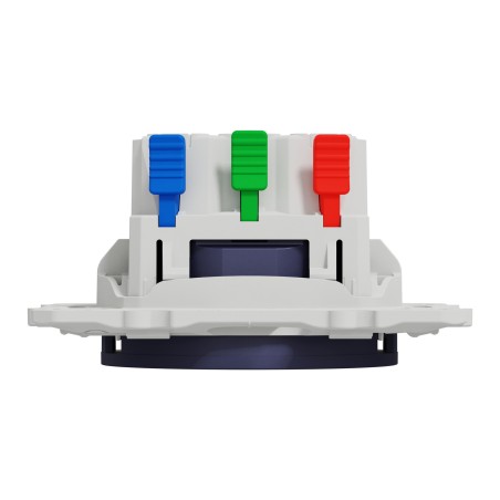 Prise de courant 2P+T affleurante cobalt