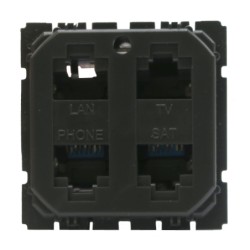 Céliane Prise quadruple RJ45 Cat.6 STP - LEGRAND CM0348