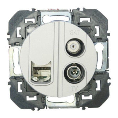 Prise TV-SAT + RJ45 Catégorie6 STP