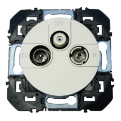 LEGRAND 600453 - Prise TV-R-SAT 1 câble, Dooxie, Alu - FC