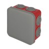 Boîte dérivation Plexo rouge 960° 80x80mm