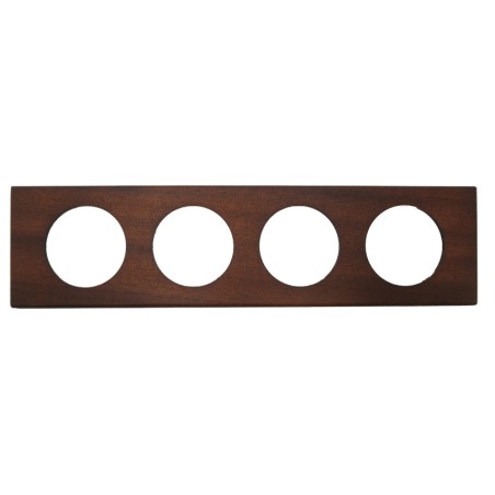 Plaque 4 postes Bois Acajou Céliane Legrand