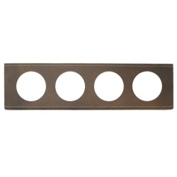 LEGRAND 069404 - Plaque, 4 postes, Cuir Brun, Céliane, Legrand - FC
