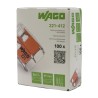 WAGO 221-412 - Borne de connexion à levier 2x4mm 100pcs Série 221 pour 2 fils de 4 mm² max