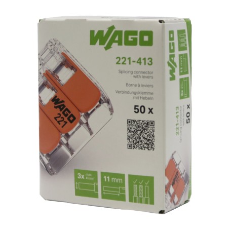 Packaging Borne de connexion à levier 3x4mm 50 pièces