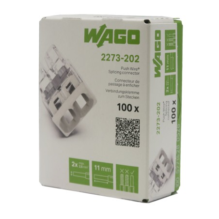 Wago 2273-202 Borne de connexion Mini 2x2,5mm 100 pièces