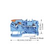Bloc de passage Bleu 2 fils