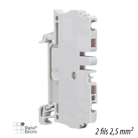 Bloc de jonction Auto 2 fils 2,5mm² gris pour assurer la liaison électrique