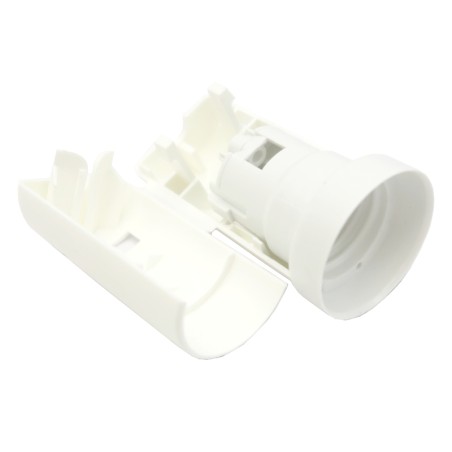 Douille E27 avec serre câble et coiffe encliquetable