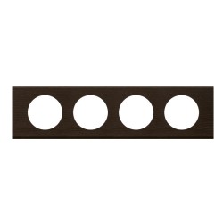 LEGRAND 069204 -  Plaque, Bois Wengué, 4 postes, Céliane - FC